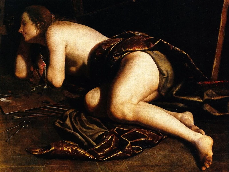1593-Artemisia Lomi Gentileschi - Allegoria della Pittura - Musée de Tessé, Le Mans